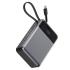 ACEFAST M21 Power Bank 20000mAh PD 65W Phone Charger with Built-In Type-C Cable - Black